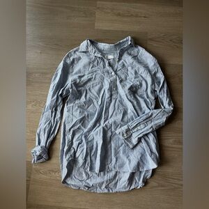 GAP Blue Striped Button Down Shirt